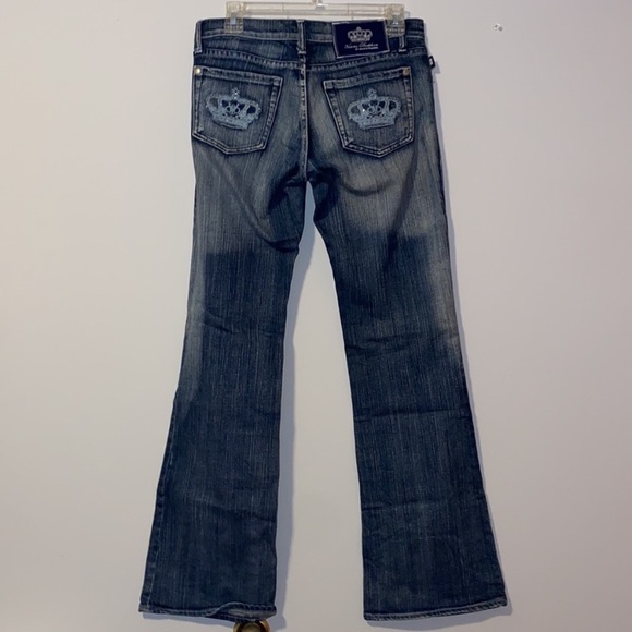 Size 8 Victoria Beckham for Rock & Republic Y2K Vintage Flare Denim Jeans - Picture 9 of 10